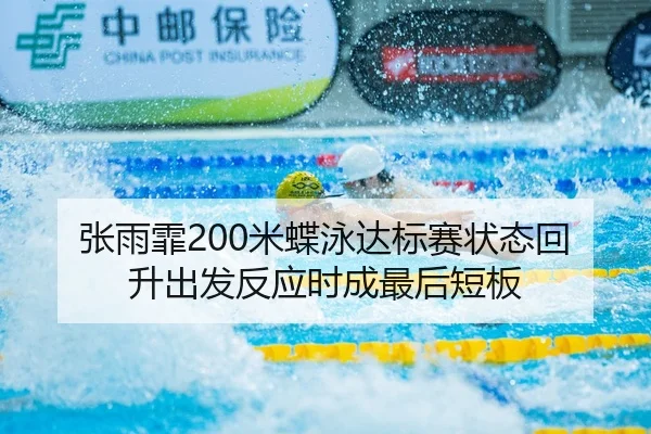 张雨霏200米蝶泳达标赛状态回升出发反应时成最后短板